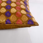 Pink and Olive Silk Cushion Cover Buy Online 