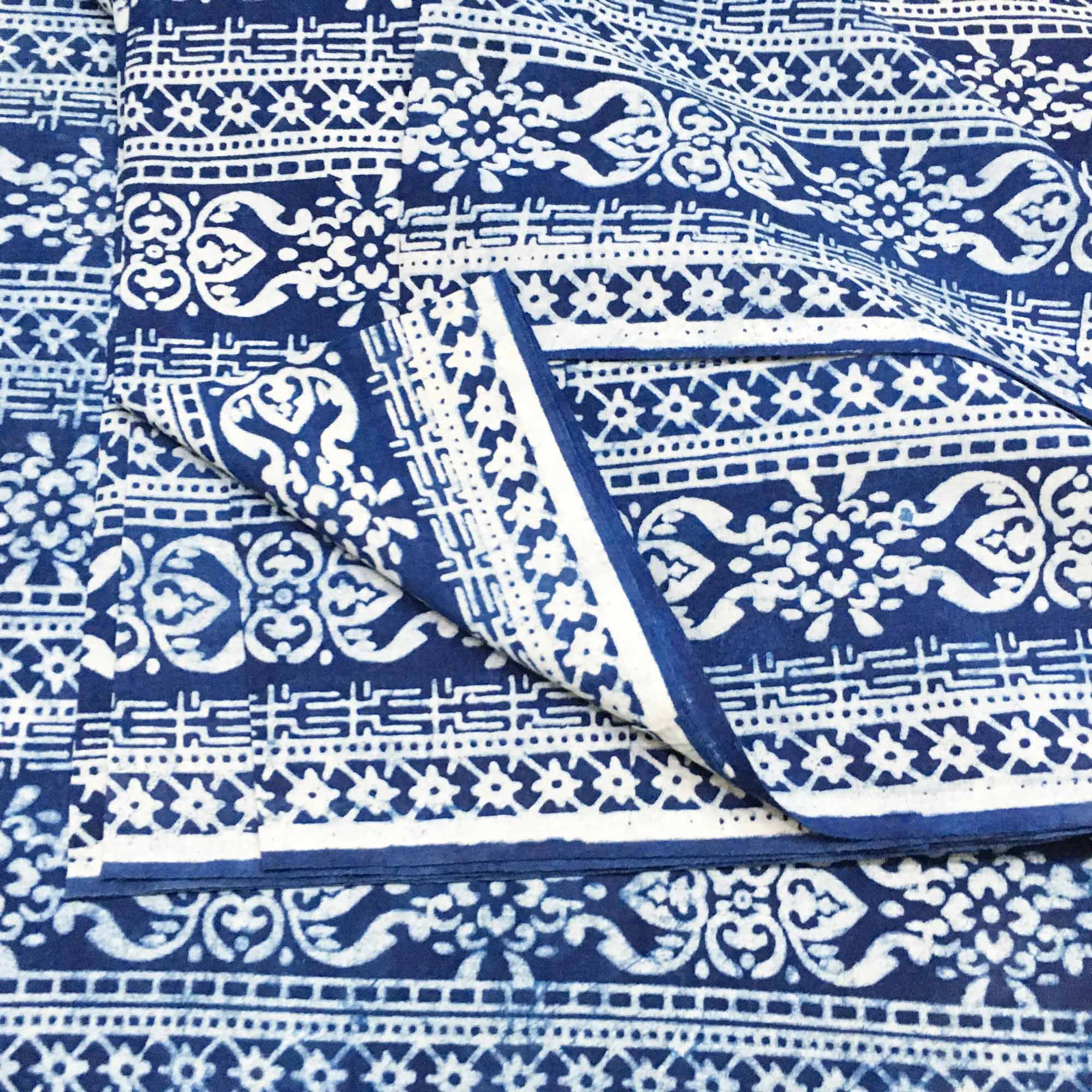 Block printed cotton fabric by meter