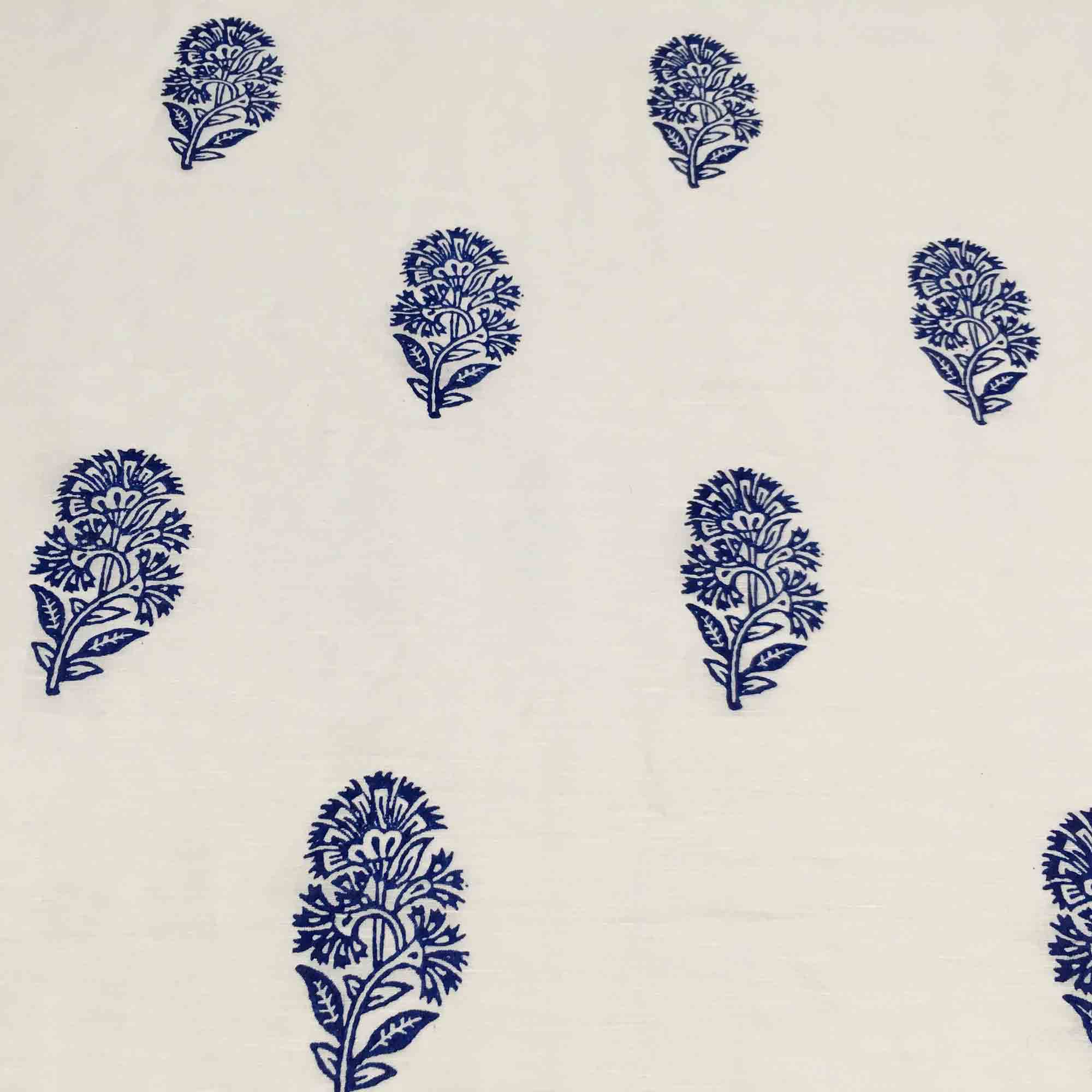 Floral Print Block Print Fabric 100% Cotton Indian Fabric, Hand