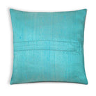 Zipper style raw silk pillow in Mint color