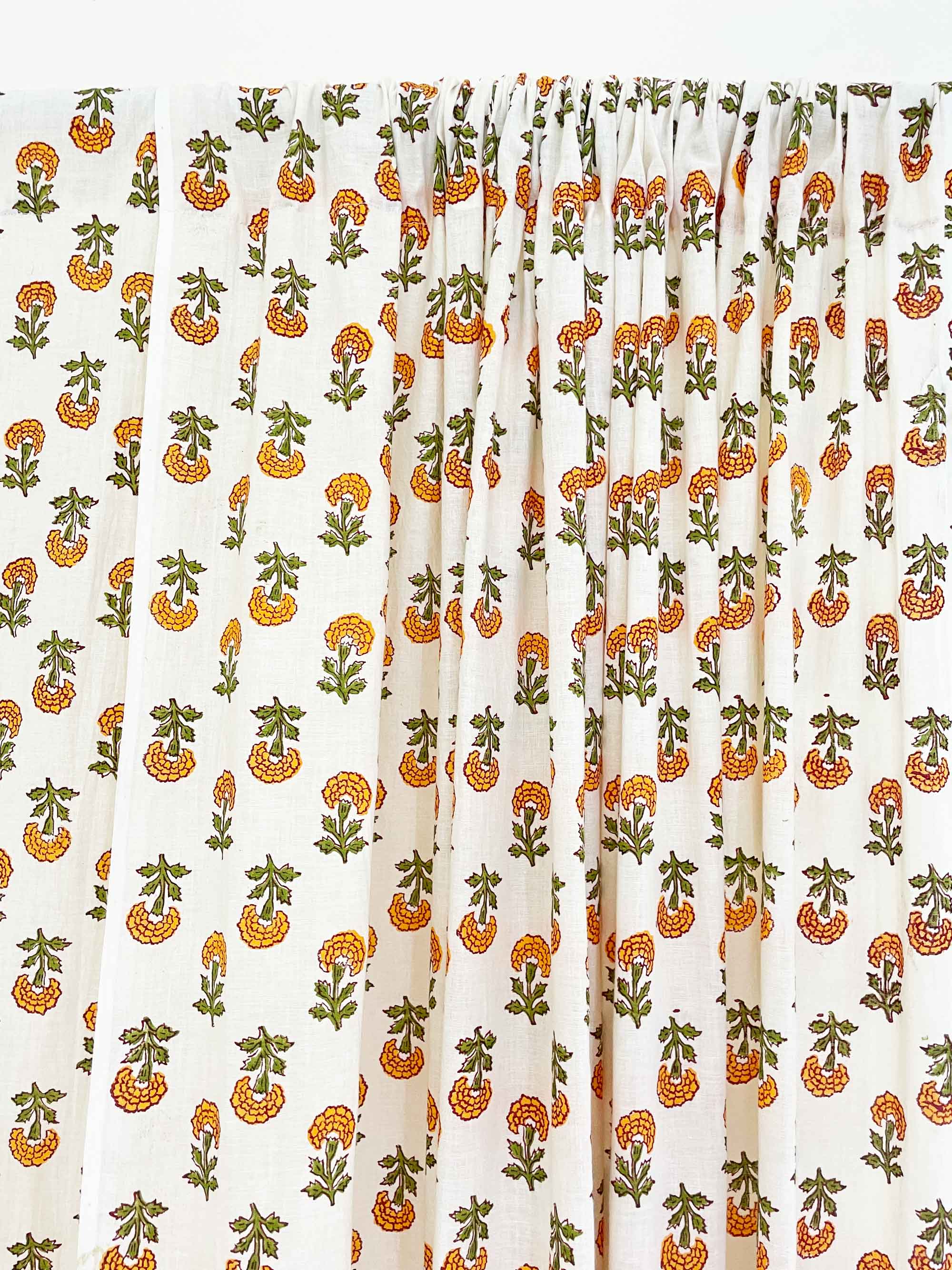 hand block printed print cotton curtains