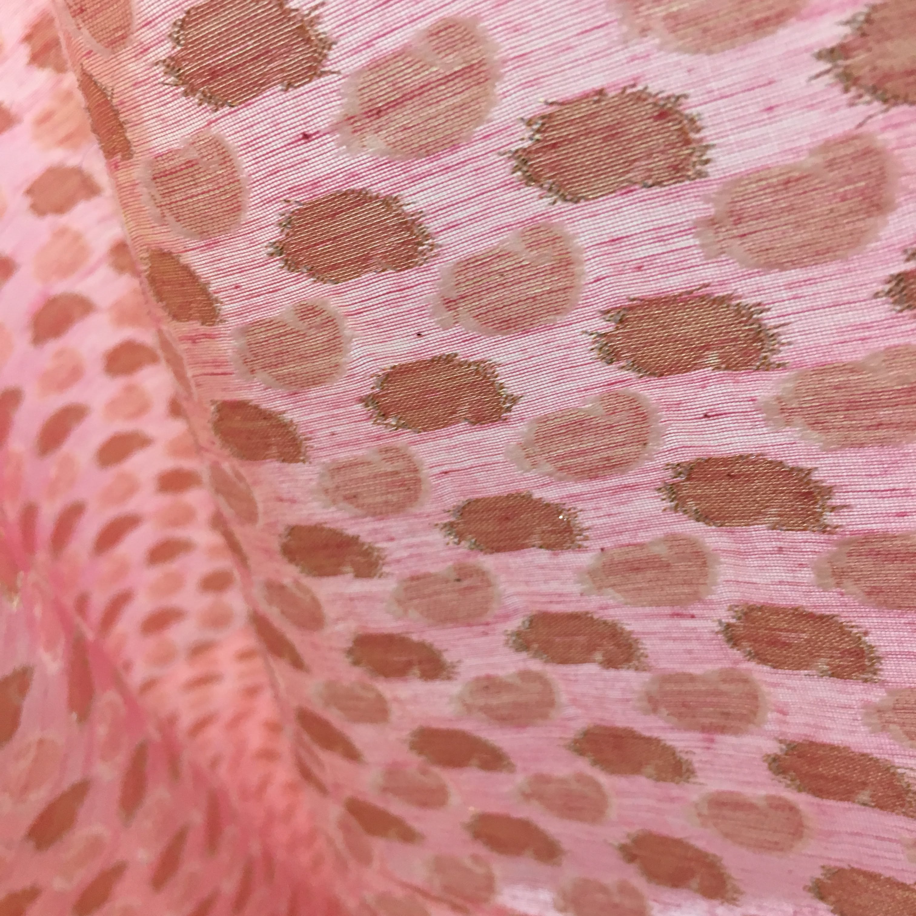 Semi sheer chanderi silk fabric by DesiCrafts