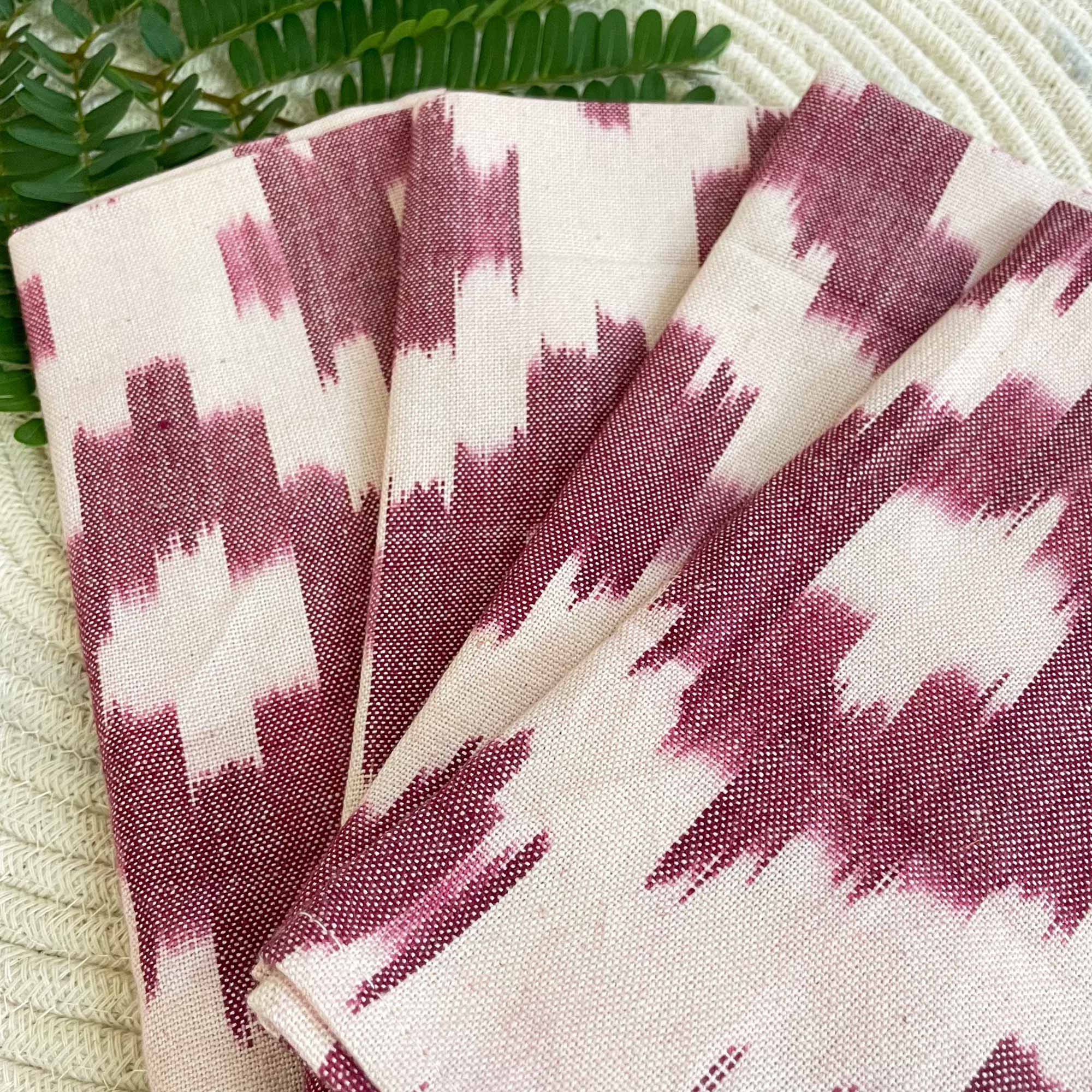 Plum Ikkat Cotton Napkins Set