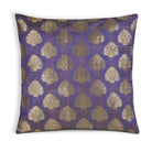 Mauve and Gold Floral Chanderi Silk Cushion Cover Buy Online From India